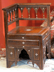 Syrian Inlaid Corner Chair